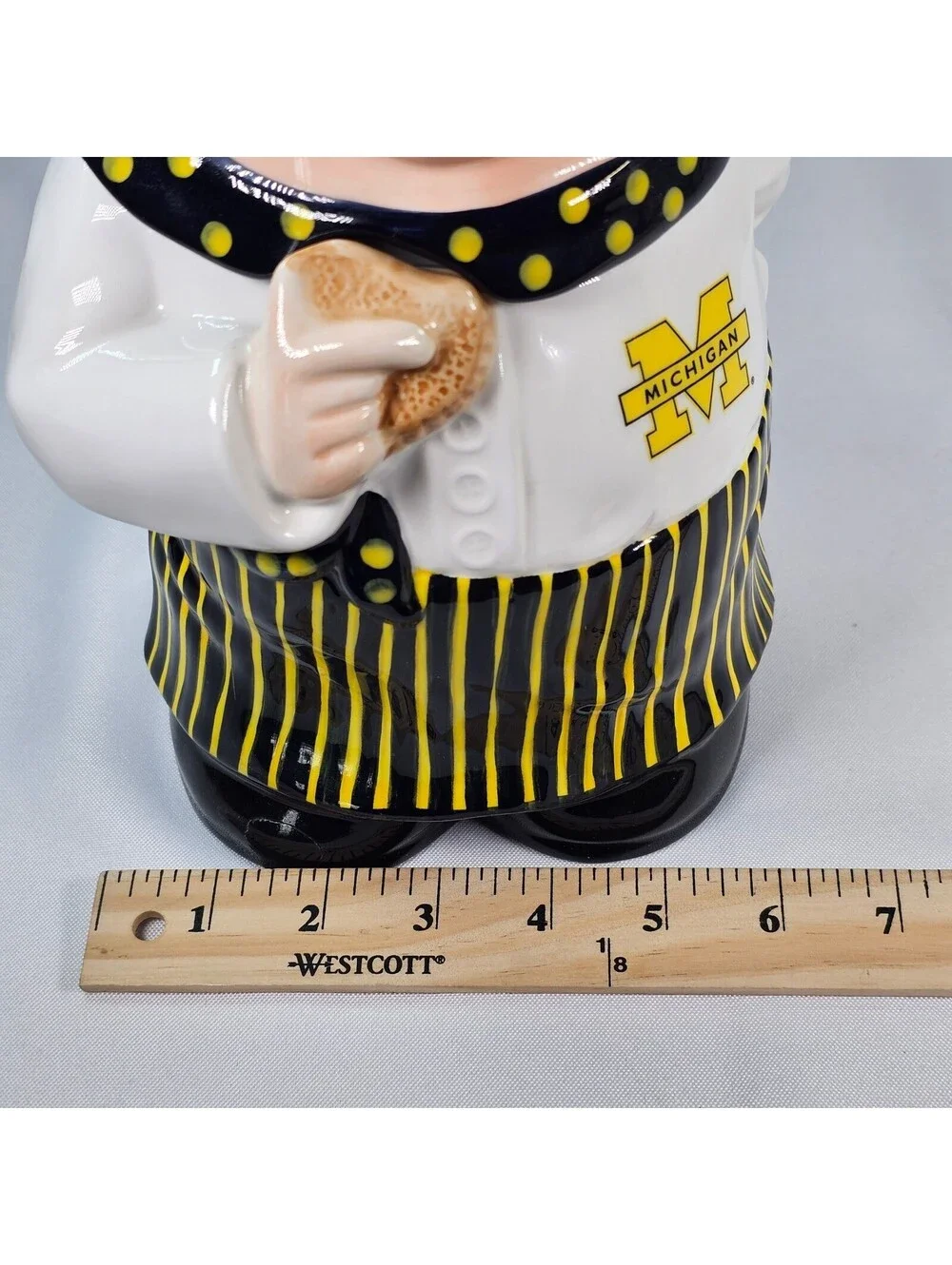 Vtg Memory Company Michigan Wolverines Chef Cookie Jar 2004 1st Series Ceramic
